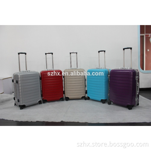 2015 newest aluminium frame lighter ABS/pc trolley luggage